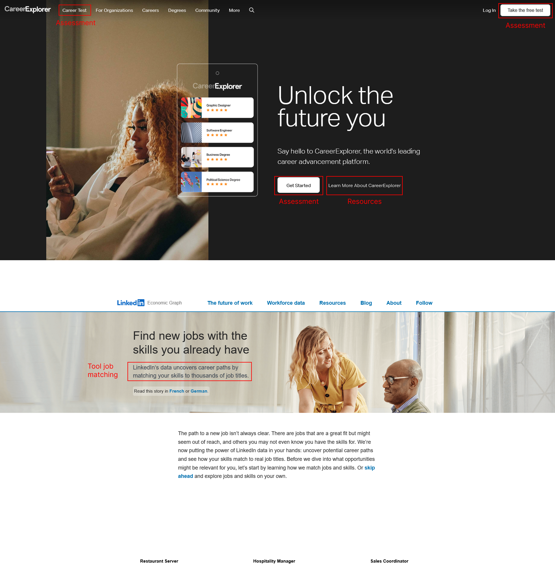 Competitive analysis artifact for career advisor case study