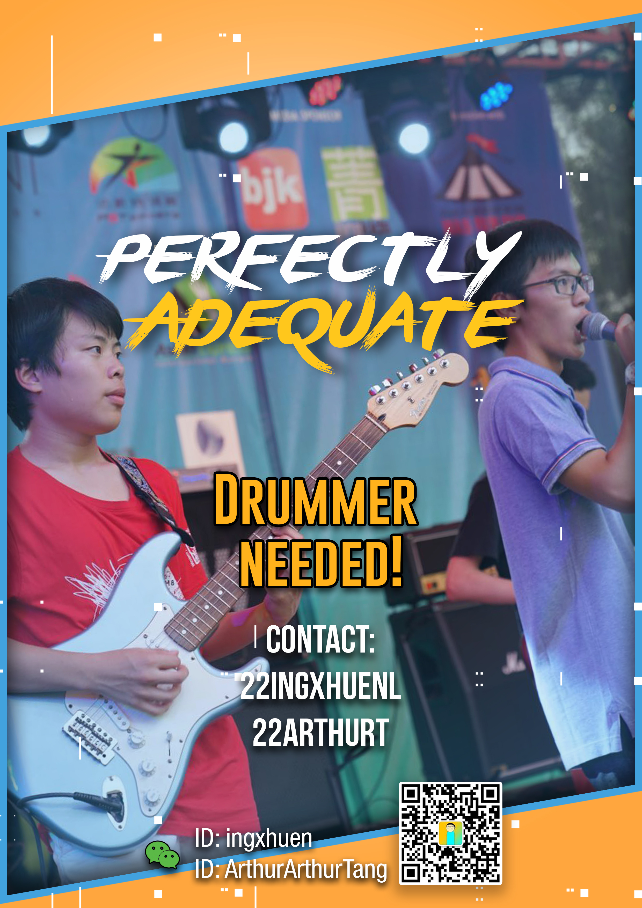 Perfectly Adequate Band Drummer Advertisement Poster